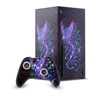 Head Case Designs Officially Licensed Christos Karapanos Phoenix Art Mix Game Console Wrap and Game Controller Skin Bundle Compatible With Xbox Series X