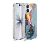 Head Case Designs Officially Licensed Christos Karapanos Power Of The Dragon Flame Mythical Art Gel Case [Military Grade Protection] Compatible with Apple iPhone 17 and Compatible with MagSafe