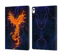 Head Case Designs Officially Licensed Christos Karapanos Rage Phoenix 3 Leather Wallet Case Compatible With Apple iPad Air 13 2024/2025
