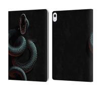 Head Case Designs Officially Licensed Christos Karapanos Serpent Within Horror 2 Leather Wallet Case Compatible With Apple iPad Air 13 2024/2025