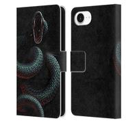 Head Case Designs Officially Licensed Christos Karapanos Serpent Within Horror 2 Leather Wallet Case Compatible With Apple iPhone 16e