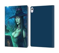 Head Case Designs Officially Licensed Christos Karapanos Witch Dark Hours Leather Wallet Case Compatible With Apple iPad Air 13 2024/2025