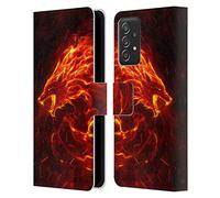 Head Case Designs Officially Licensed Christos Karapanos Wolf Spirit Mythical Art Leather Wallet Case Compatible With Samsung Galaxy A53 5G (2022)