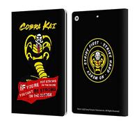 Head Case Designs Officially Licensed Cobra Kai Be Strong Logo Composed Art Leather Wallet Case Compatible With Apple iPad 10.2 2019/2020/2021