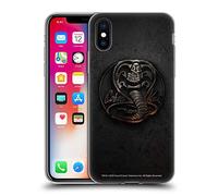 Head Case Designs Officially Licensed Cobra Kai Metal Logo Graphics Soft Gel Case [Military Grade Protection] Compatible With Apple iPhone X/iPhone XS
