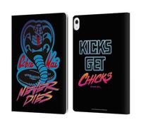 Head Case Designs Officially Licensed Cobra Kai Never Dies Logo Key Art Leather Wallet Case Compatible With Apple iPad Air 13 2024/2025