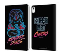 Head Case Designs Officially Licensed Cobra Kai Never Dies Logo Key Art Leather Wallet Case Compatible With Apple iPad 10.9 2022/2025
