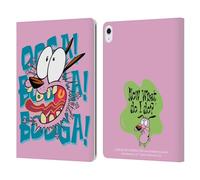 Head Case Designs Officially Licensed Courage The Cowardly Dog Spooked Graphics Leather Wallet Case Compatible With Apple iPad Air 13 2024/2025