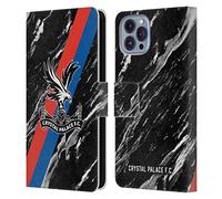 Head Case Designs Officially Licensed Crystal Palace FC Black Marble Crest Leather Book Wallet Case Cover Compatible With Apple iPhone 14