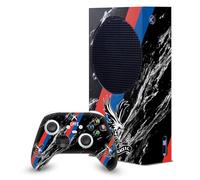 Head Case Designs Officially Licensed Crystal Palace FC Black Marble Logo Art Game Console Wrap and Game Controller Skin Bundle Compatible With Xbox Series S Console & Controller Bundle