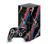 Head Case Designs Officially Licensed Crystal Palace FC Black Marble Logo Art Vinyl Sticker Gaming Skin Decal Cover Compatible With Xbox Series X Console and Controller Bundle