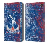 Head Case Designs Officially Licensed Crystal Palace FC Distressed Crest Leather Wallet Case Compatible With Amazon Fire 7 2022