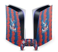 Head Case Designs Officially Licensed Crystal Palace FC Home Kit Logo Art Vinyl Faceplate Sticker Gaming Skin Decal Compatible With Sony PlayStation 5 PS5 Disc Edition Console & DualSense Controller