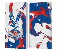 Head Case Designs Officially Licensed Crystal Palace FC Marble Crest Leather Wallet Case Compatible With Amazon Fire Max 11 2023