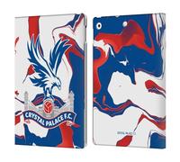 Head Case Designs Officially Licensed Crystal Palace FC Marble Crest Leather Wallet Case Compatible With Apple iPad 10.2 2019/2020/2021