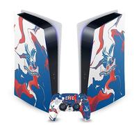 Head Case Designs Officially Licensed Crystal Palace FC Marble Logo Art Vinyl Faceplate Gaming Skin Decal Compatible With Sony PlayStation 5 PS5 Digital Edition Console and DualSense Controller