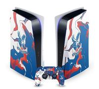 Head Case Designs Officially Licensed Crystal Palace FC Marble Logo Art Vinyl Faceplate Sticker Gaming Skin Decal Compatible With Sony PlayStation 5 PS5 Disc Edition Console & DualSense Controller