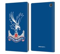 Head Case Designs Officially Licensed Crystal Palace FC Plain Crest Leather Wallet Case Compatible With Amazon Fire Max 11 2023