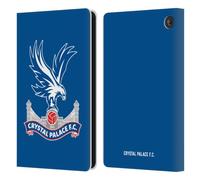 Head Case Designs Officially Licensed Crystal Palace FC Plain Crest Leather Wallet Case Compatible With Amazon Fire 7 2022