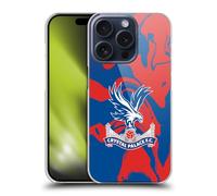 Head Case Designs Officially Licensed Crystal Palace FC Red And Blue Marble Crest Hard Back Case Compatible With Apple iPhone 15 Pro