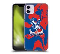 Head Case Designs Officially Licensed Crystal Palace FC Red And Blue Marble Crest Hard Back Case Compatible With Apple iPhone 11