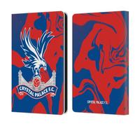 Head Case Designs Officially Licensed Crystal Palace FC Red And Blue Marble Crest Leather Wallet Case Compatible With Amazon Kindle Paperwhite 6