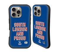 Head Case Designs Officially Licensed Crystal Palace FC South London And Proud Crest Hybrid Case Compatible With Apple iPhone 16 Pro