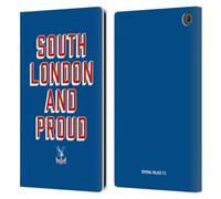 Head Case Designs Officially Licensed Crystal Palace FC South London And Proud Crest Leather Wallet Case Compatible With Amazon Fire Max 11 2023