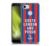 Head Case Designs Officially Licensed Crystal Palace FC South London & Proud 2025 Cup Final Gel Case [Military Grade Protection] Compatible With Google Pixel 3