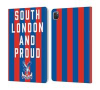 Head Case Designs Officially Licensed Crystal Palace FC South London & Proud 2025 Cup Final Leather Wallet Case Compatible With Apple iPad Pro 11 2020/2021 / 2022