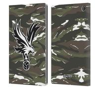 Head Case Designs Officially Licensed Crystal Palace FC Woodland Camouflage Crest Leather Wallet Case Compatible With Amazon Fire Max 11 2023