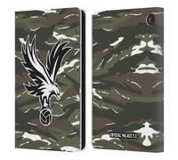 Head Case Designs Officially Licensed Crystal Palace FC Woodland Camouflage Crest Leather Wallet Case Compatible With Amazon Fire 7 2022