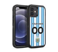 Head Case Designs Officially Licensed Custom Argentina National Football Team Home 2026 Crest Kit Ultra-Armoured Shockproof Case [Military Grade] Compatible With Apple iPhone 12 / iPhone 12 Pro