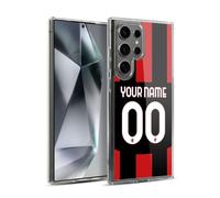 Head Case Designs Officially Licensed Custom Customised Personalised AC Milan Home 2026/27 Crest Kit Gel Case [Military Grade] Compatible with Samsung Galaxy S24 Ultra 5G and Compatible with MagSafe