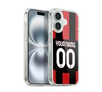 Head Case Designs Officially Licensed Custom Customised Personalised AC Milan Home 2026/27 Crest Kit Gel Case [Military Grade Protection] Compatible with Apple iPhone 16 and Compatible with MagSafe