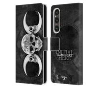 Head Case Designs Officially Licensed Custom Customised Personalised Alchemy Gothic Dark Goddess Moon Name and Initial Leather Book Wallet Case Cover Compatible With Sony Xperia 1 V 5G