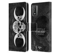 Head Case Designs Officially Licensed Custom Customised Personalised Alchemy Gothic Dark Goddess Moon Name and Initial Leather Book Wallet Case Cover Compatible With Nokia C210