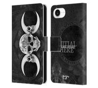 Head Case Designs Officially Licensed Custom Customised Personalised Alchemy Gothic Dark Goddess Moon Name and Initial Leather Book Wallet Case Cover Compatible With Apple iPhone 16e