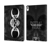 Head Case Designs Officially Licensed Custom Customised Personalised Alchemy Gothic Dark Goddess Moon Name and Initial Leather Wallet Case Compatible With Apple iPad Air 13 2024/2025
