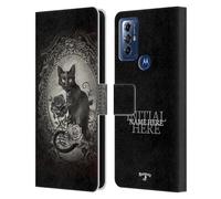 Head Case Designs Officially Licensed Custom Customised Personalised Alchemy Gothic Nine Lives Of Poe Skulls Name and Initial Leather Book Wallet Case Cover Compatible With Motorola Moto G Play (2023)