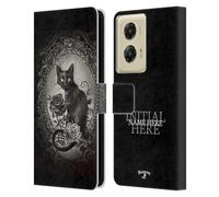 Head Case Designs Officially Licensed Custom Customised Personalised Alchemy Gothic Nine Lives Of Poe Skulls Name and Initial Leather Book Wallet Case Compatible With Motorola Moto G Stylus 5G (2024)