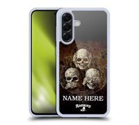 Head Case Designs Officially Licensed Custom Customised Personalised Alchemy Gothic No Evil Three Skull Name and Initial Gel Case [Military Grade Protection] Compatible With Samsung Galaxy A56 5G