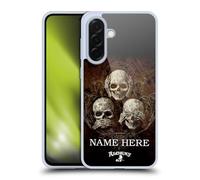 Head Case Designs Officially Licensed Custom Customised Personalised Alchemy Gothic No Evil Three Skull Name and Initial Gel Case [Military Grade Protection] Compatible With Samsung Galaxy A36 5G