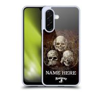 Head Case Designs Officially Licensed Custom Customised Personalised Alchemy Gothic No Evil Three Skull Name and Initial Gel Case [Military Grade Protection] Compatible With Samsung Galaxy A26 5G