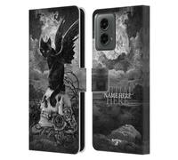 Head Case Designs Officially Licensed Custom Customised Personalised Alchemy Gothic Paracelsus Name and Initial Leather Book Wallet Case Cover Compatible With Motorola Moto G (2024)