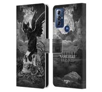 Head Case Designs Officially Licensed Custom Customised Personalised Alchemy Gothic Paracelsus Name and Initial Leather Book Wallet Case Cover Compatible With Motorola Moto G Play (2023)