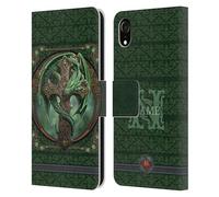 Head Case Designs Officially Licensed Custom Customised Personalised Anne Stokes Woodland Guardian Art Leather Wallet Case Compatible With Apple iPhone XR