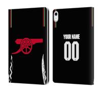 Head Case Designs Officially Licensed Custom Customised Personalised Arsenal FC Away 2024/25 Kit Leather Wallet Case Compatible With Apple iPad 10.9 2022/2025