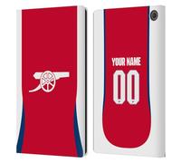 Head Case Designs Officially Licensed Custom Customised Personalised Arsenal FC Home 2024/25 Kit Leather Book Wallet Case Cover Compatible With Amazon Fire Max 11 2023