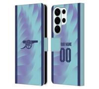 Head Case Designs Officially Licensed Custom Customised Personalised Arsenal FC Third 2024/25 Kit Leather Wallet Case Compatible With Samsung Galaxy S26 Ultra